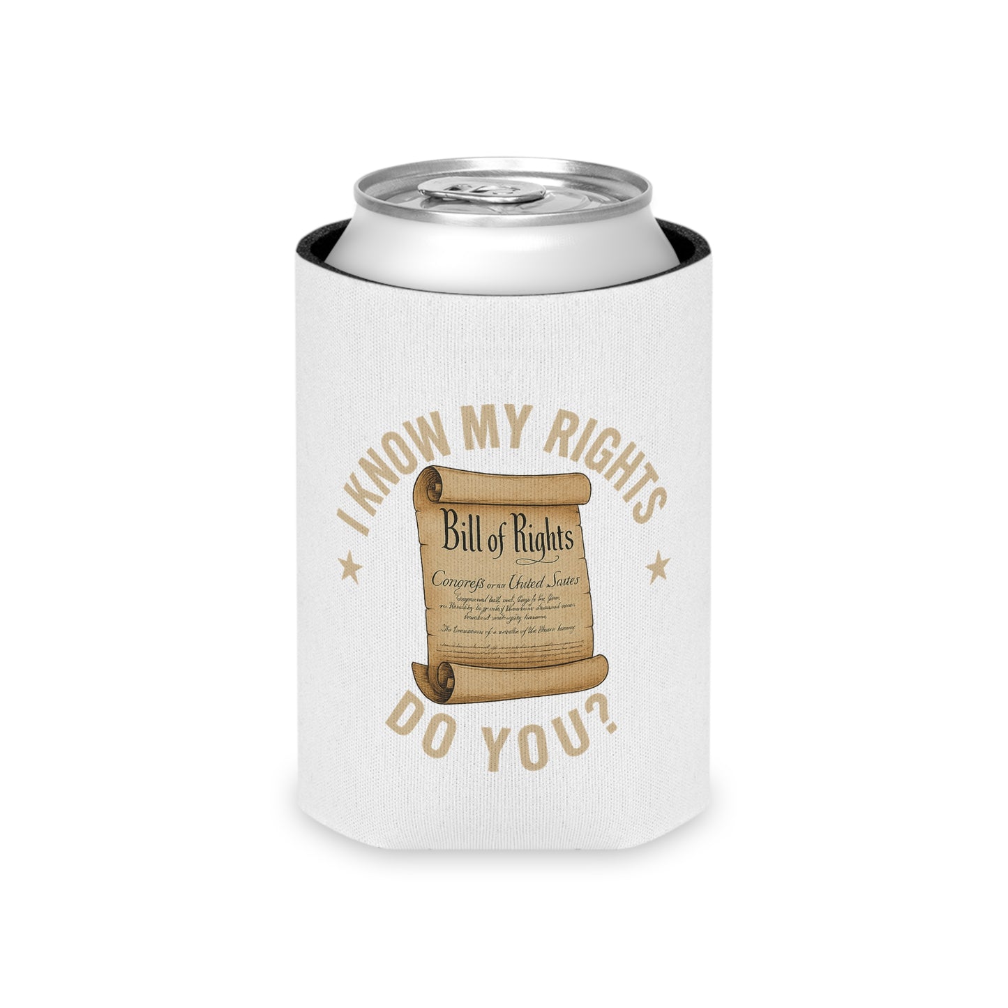 Bill of Rights Can Cooler, Patriotic Drink Holder, 4th of July Party Accessory, Constitutional Gift, Rights Awareness Merchandise